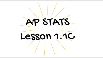 AP Stats Lesson 1.1C Video