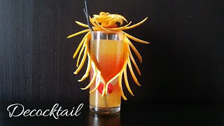 Como decorar un cóctel con naranja, corazòn
