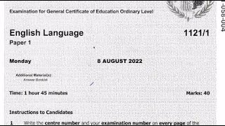 ECZ English Language Examination 2022 screenshot 4