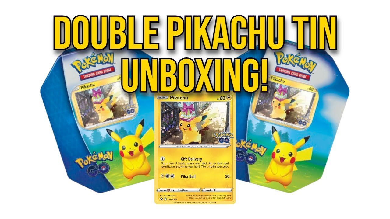 Pokémon Go Pikachu Tin Unboxing: Double Opening! - YouTube