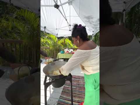 🇬🇾 GUYANESE EGG BALL 🥚 With @sandysbackyardfoodtravelvl3726 #shorts