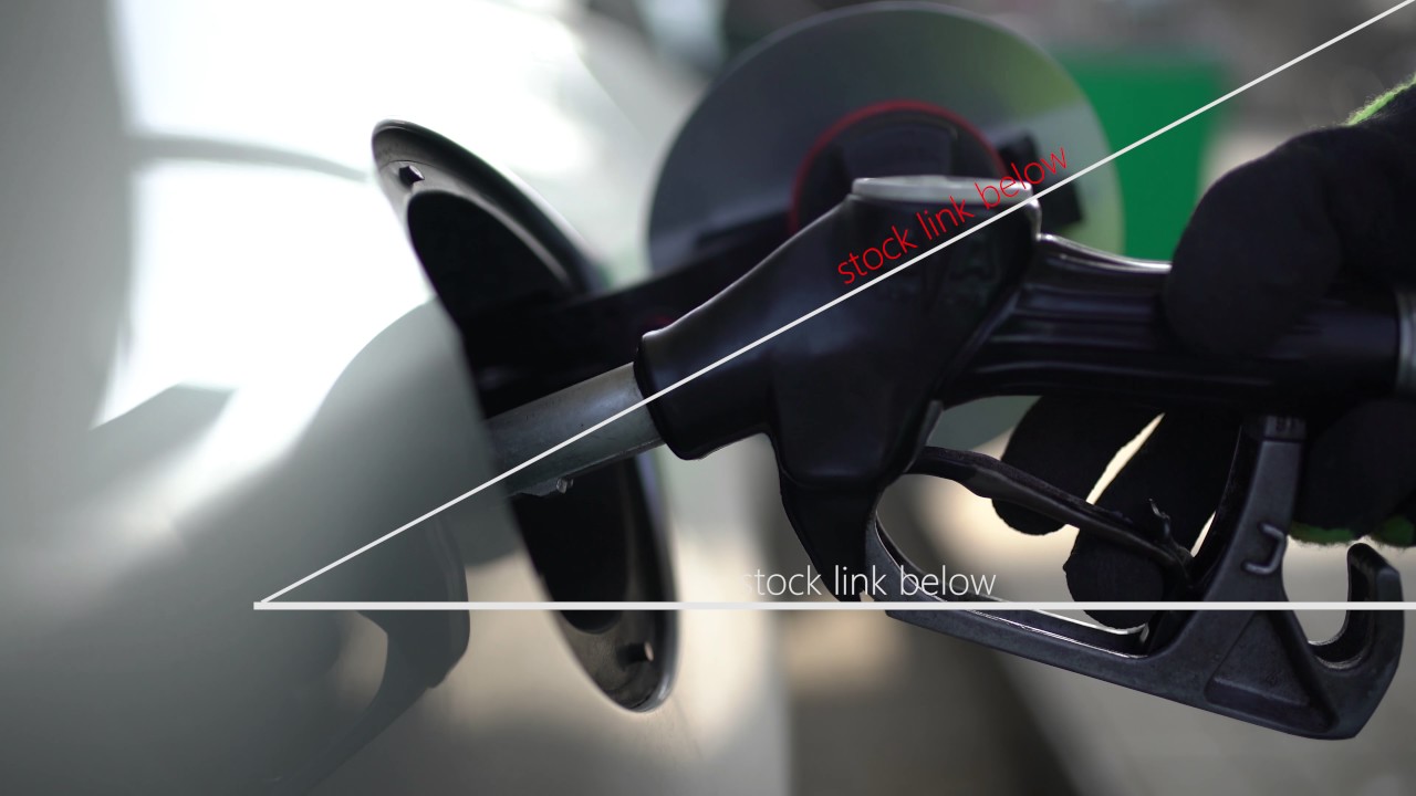 TANK STATION to refill, to refuel, to fuel up 4K - STOCKVIDEO stock video green screen