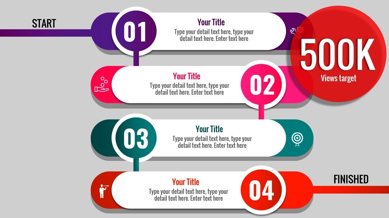 4 Step Infographic Concept Slide For Powerpoint Free Ppt Youtube