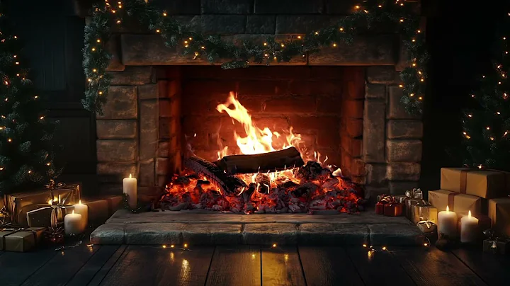 🎄 Cozy Christmas Fireplace Jazz Ambience 🔥 Warm Holiday Lights for Relax & Study