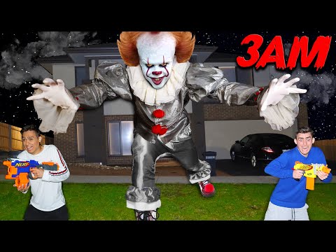 DO NOT Have A Nerf War With GIANT Pennywise AT 3AM!