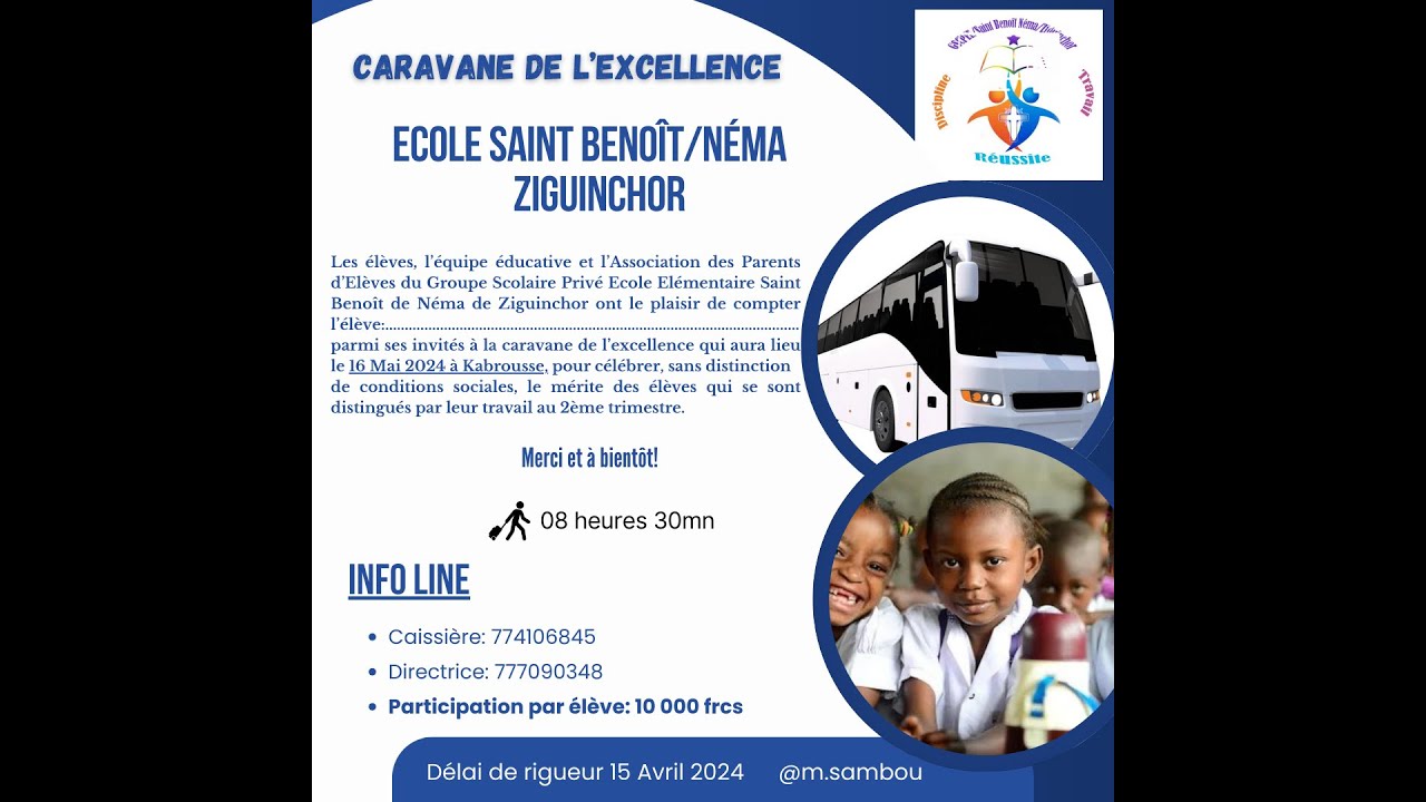 caravane de l'excellence première édition ECOLE SAINT BENOÎT DE NÉMA ZIGUINCHOR