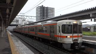 Tokaido line train departs from Aimi station.