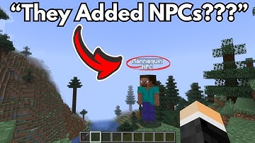 So Minecraft Officially Added NPCs???