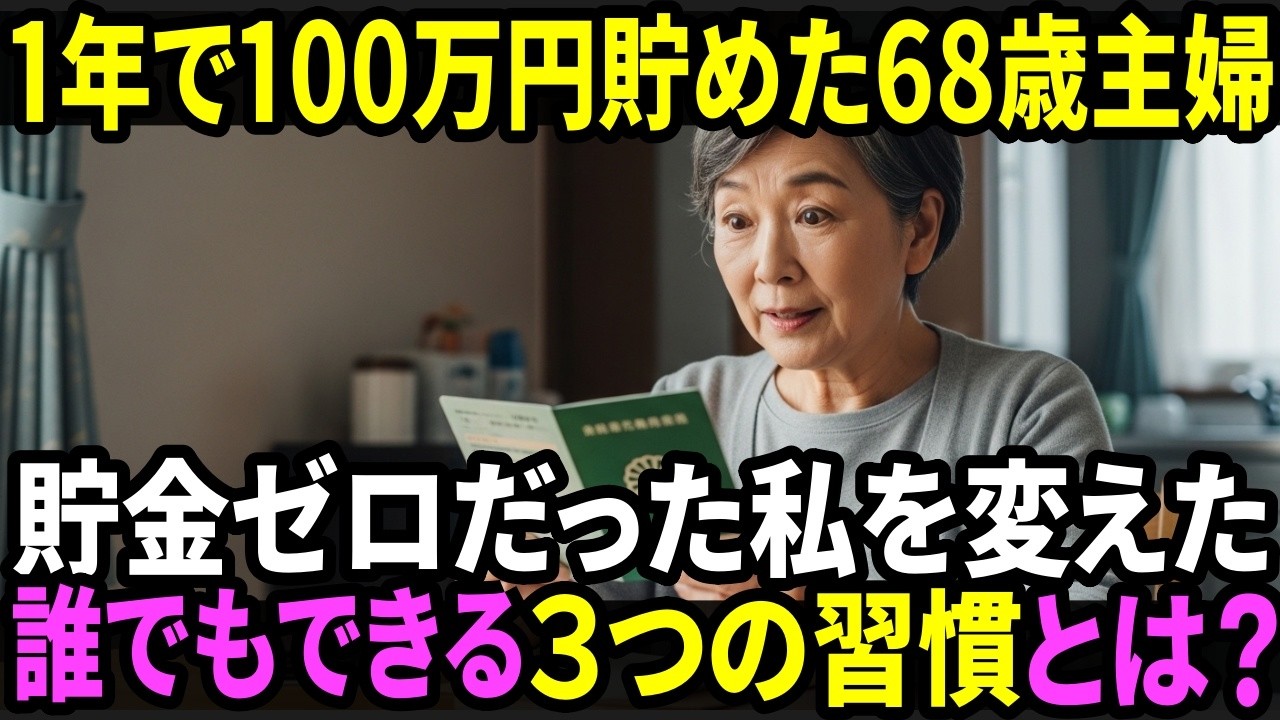 68歳、貯金ゼロ。年金日前は毎月空っぽだった私が、1年で100万円貯められた【3つの習慣】とは
