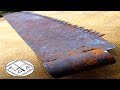 Antique Rusted Crosscut Saw Restoration