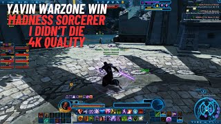 SWTOR PVP Yavin Warzone Win Madness Sorcerer enemy Sorcerer was farming dps I didn't die