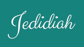 Learn how to Sign the Name Jedidiah Stylishly in Cursive Writing