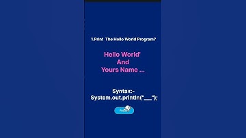 How To Print Hello World Code In Java || #java #helloworld