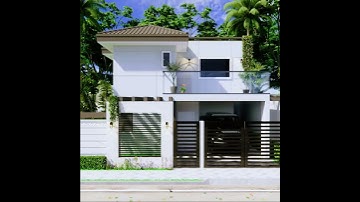 Beautiful Duplex House Exterior Design | SketchUp & Enscape Animation #exteriordesign #enscape #vray