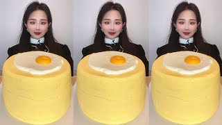 Asmr🍰Eating Custard Mochi Layer Cake🍰 (Soft And Waxy Sound) 크림丨먹방丨Mukbang丨Satisfying丨Eatingshow