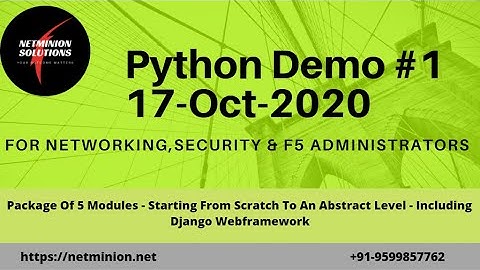 Why Python Required as Network, security and F5 Administrator # Live Demo- part1