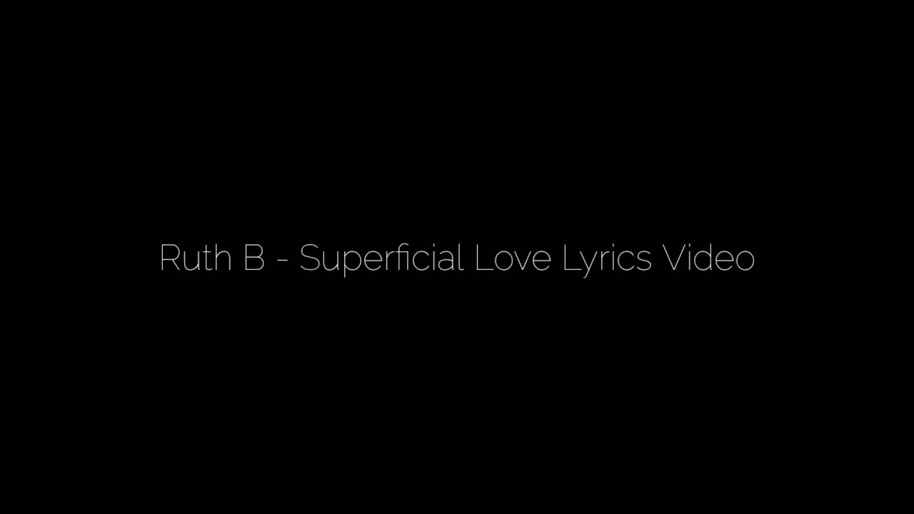 Ruth B Superficial Love Cover By Toby Randall Lyrics Video Youtube