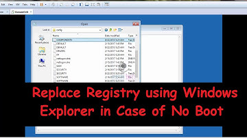 No Boot Troubleshooting | Replace Registry from Explorer in No Boot