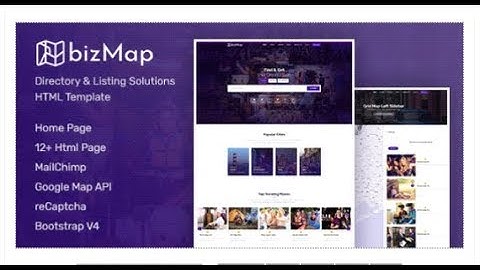 BizMap - Business Directory Listing HTML Template | Themeforest Templates