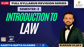 INTRODUCTION TO LAW | B.COM | SEM 2 | CALCUTTA UNIVERSITY #semester2  #bcom