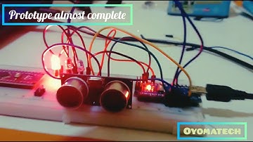 Arduino ultrasonic distance sensor HC-SR04 with buzzer and LED