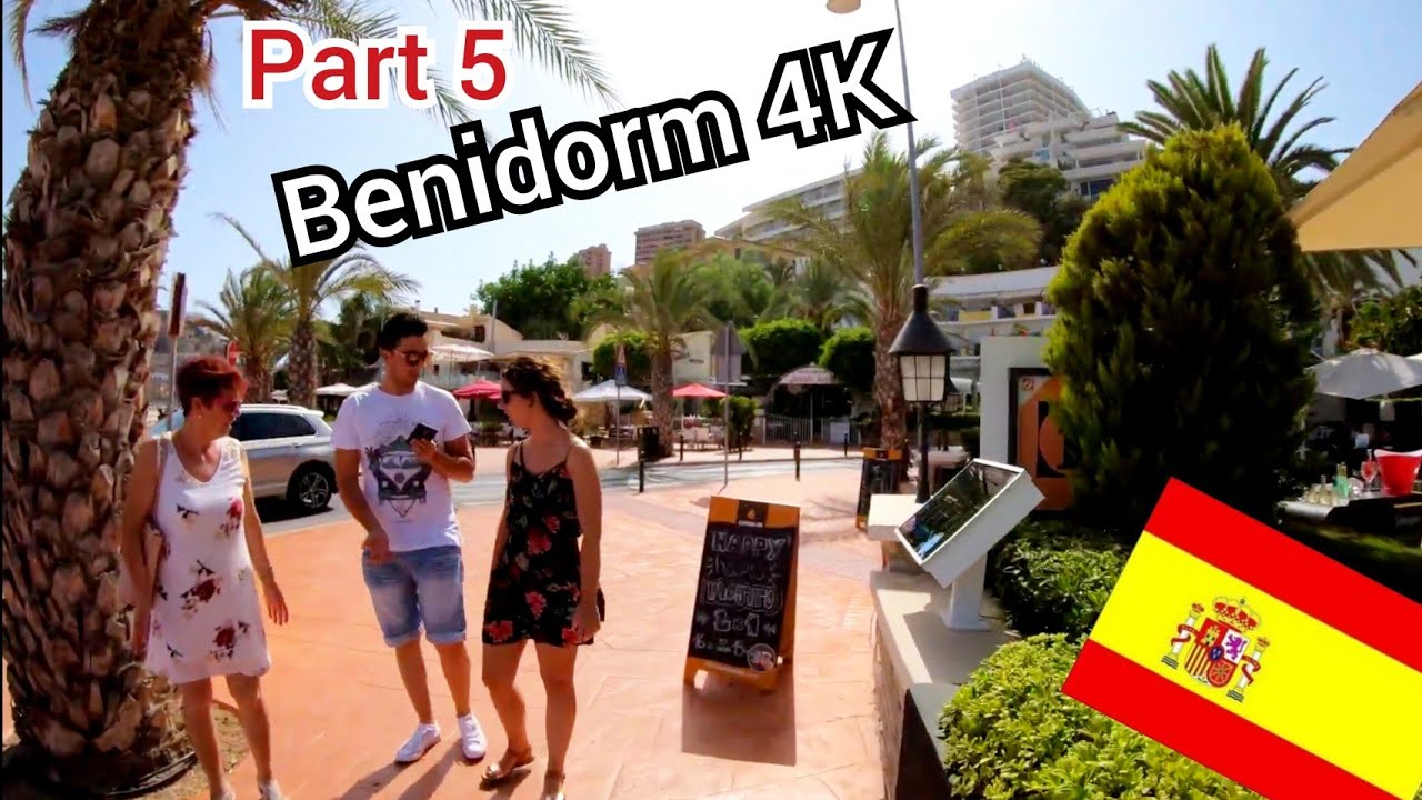 ⁴ᴷ BENIDORM walk 🇪🇸 along Poniente beach, restaurants, paellas, Costa Blanca, Spain (part 5) 4K