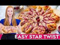 EASY, 3-Ingredient Christmas Star Twist Pastry Recipe