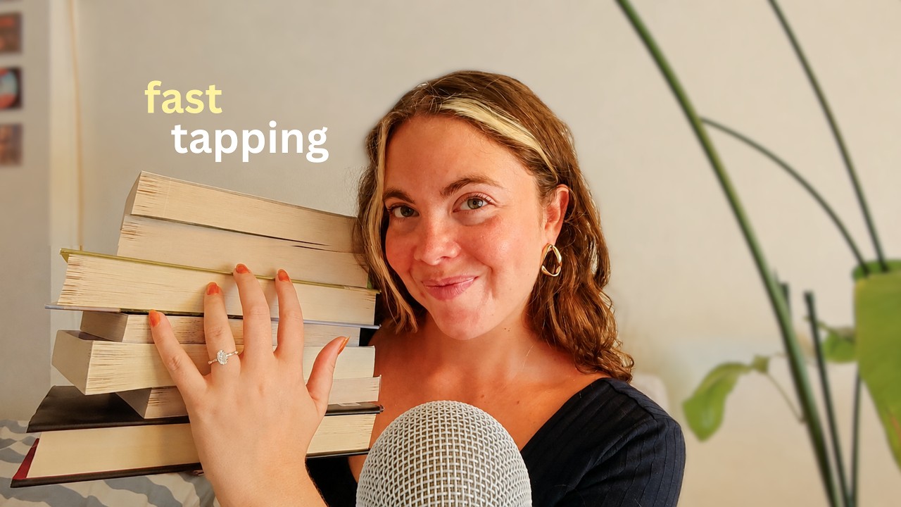 ASMR the faster I tap, the more I liked the book (fast book tapping, close whispers)