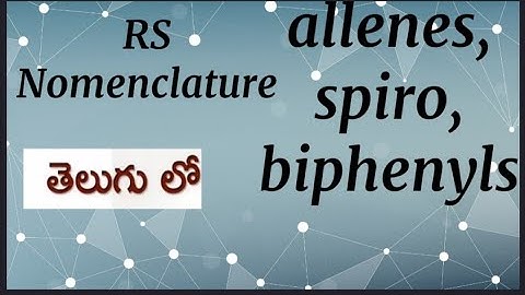 Stereochemistry part 4 /RS nomenclature in Allenes, spiro, BiPhenyl, Ansa compounds