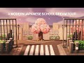 The Most Beautiful Modern Japanese School Island Dream Tour // Animal Crossing New Horizons