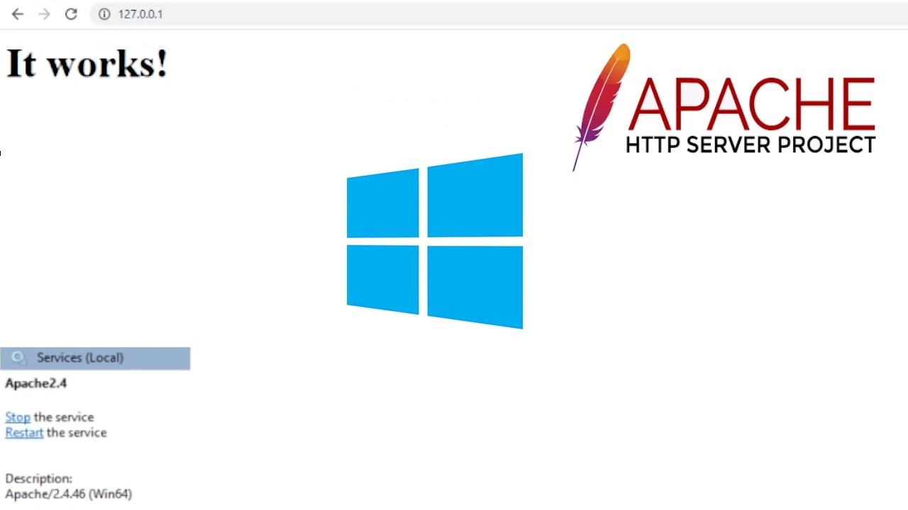 โปรแกรม apache  New Update  Install \u0026 Set Up Apache Web Server on Windows 10 - Quickly!