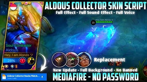 Aldous Collector Realm Watcher Skin Script No Password MediaFire Full Effect Sound Necrokeep Patch