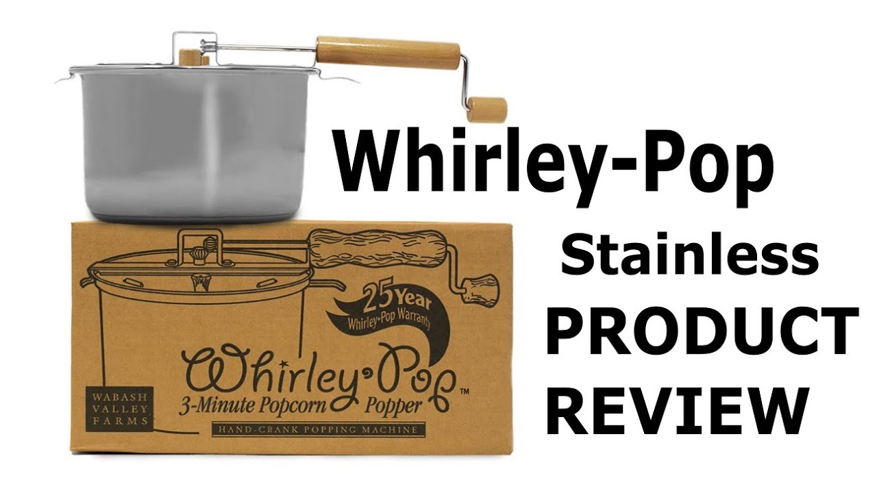 The Genuine Whirley Pop Stovetop Metal Popcorn Popper. Wabash Valley  Farms.