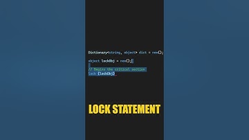 What Is The Lock Statement In C#? #shorts