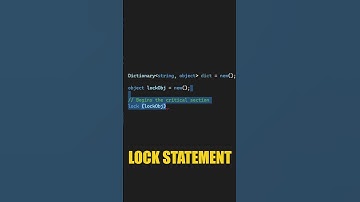 What Is The Lock Statement In C#? #shorts