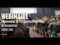 Cnrstfrq webinaire de prsentation des objectifs et rgles de lappel  projets