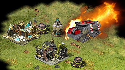 Soviet MCV Rush vs Yuri in Blood Feud map Online Multiplayer Red Alert 2 Yuri