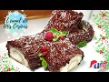 TRONCO DE NAVIDAD |SIN azúcar| SIN gluten| Tronco Navideño de Chocolate y Nata | Postre para Navidad