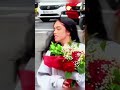 “Flower Social Experiment! Strangers' Reactions 😂🌹”#tiktok#love#respecta#funny