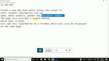 ASP.NET students detail  displayed on the same page.