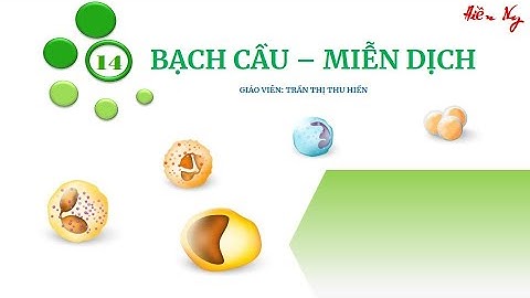 BÀI 14: BẠCH CẦU- MIỄN DỊCH (SINH HỌC 8)