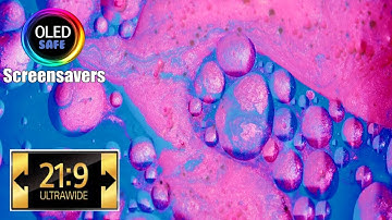 21:9 Ultrawide Liquid Abstract With Swirls Of Color - 10 Hours - 4K - OLED Safe