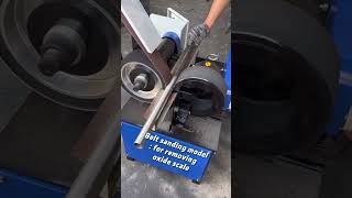 Rust Removal Made Easy | Single-Station Belt Grinder#grinding #polishing #tube #pipe