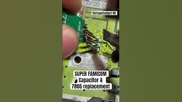 Super Famicom capacitor + Switching regulator replacement #snes #superfamicom #retro