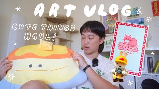studio vlog ☆ calendar launch prep & an art, stationery, toy haul!