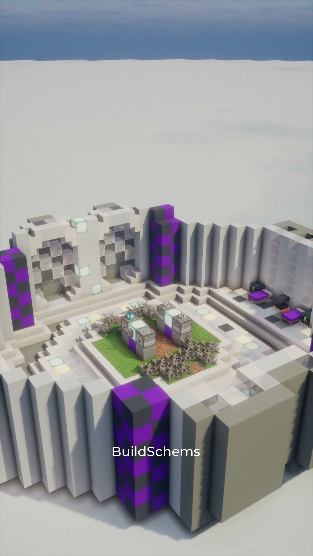 Donut SMP Gamble Base Schematic with Pearl Stasis Chambers — watch the build in Minecraft