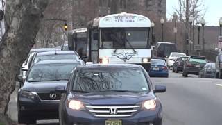 New Jersey Transit Bus: NYC Bound MCI On The 165 & 168 Bus Cruising By On JFK Blvd East In Weehawken