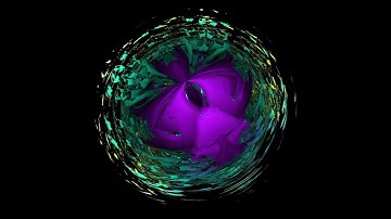 121524 Teal Violet 3D Fractal Exploded Orb Tumble 4k 70 second animation