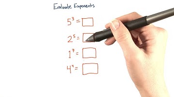 Evaluate exponents - Intro Algebra Review