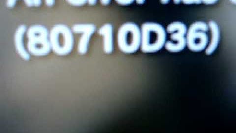 Ps3 Error code || 80710D36 ||